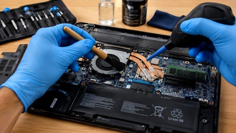 Mantenimiento Térmico y Limpieza Profunda de Laptops